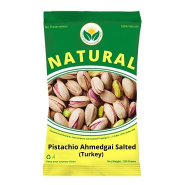 Natural Spices Ahmedgai Salted Pistachio, Big Size, 200 G